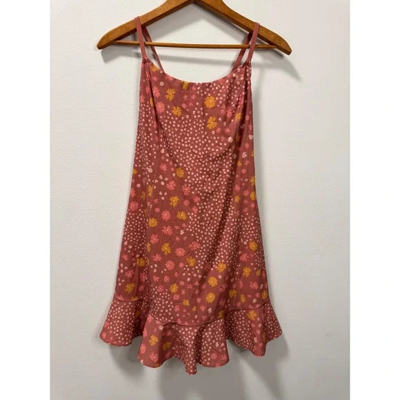 OFFLINE by Aerie Floral Rose Real Me Ruffle Exercise Dress with Shorts Medium - Picture 2 of 9